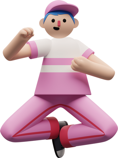 character dressed in pink